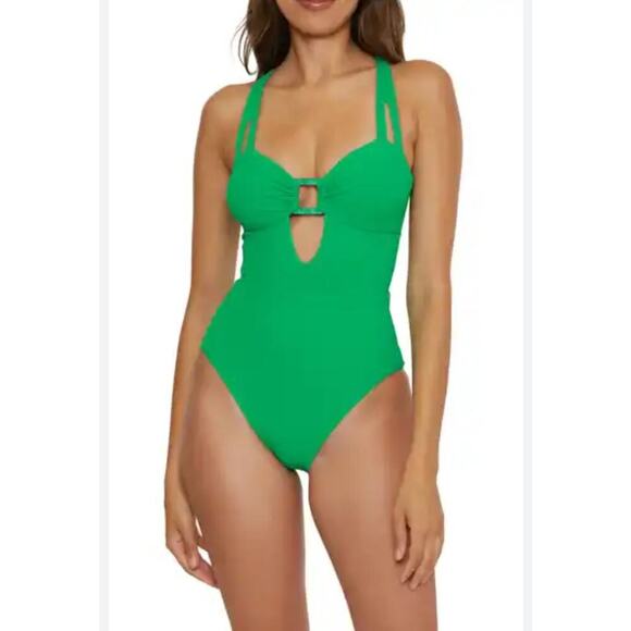 Becca by Rebecca Virtue Women's Standard Line One Piece Swimsuit Medium‎ #12 - Picture 1 of 5